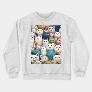 50 alluring kitty faces Crewneck Sweatshirt